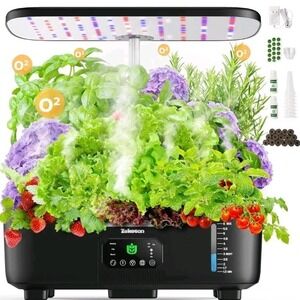 Misting Hydroponic Growing System Kit 15-Pods Indoor Smart Herb Garden Planter w